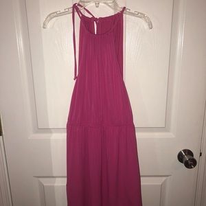 BCBG hot pink halter dress